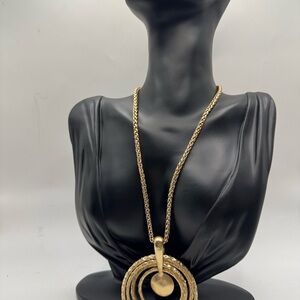 Chico's Elegant Gold Multi-Circle Necklace